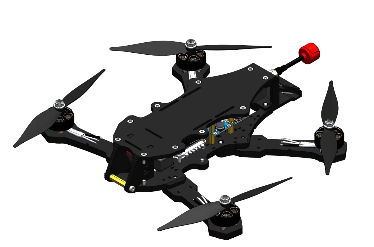 طائرة درون FPV مع حساسات قرب